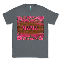 Charcoal Heather floral leopard mama tumbler Classic Tee - BarkalooDesign