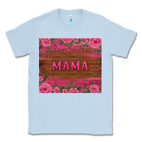 Dusty Blue floral leopard mama tumbler Classic Tee - BarkalooDesign