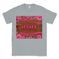 Heather Grey floral leopard mama tumbler Classic Tee - BarkalooDesign