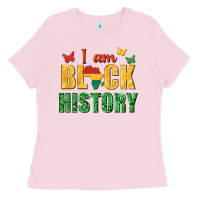 Bubblegum Pink i am black history juneteenth Ladies Tee - texasbilliewilder