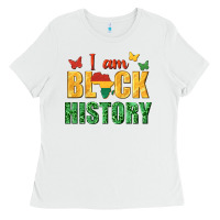 White i am black history juneteenth Ladies Tee - texasbilliewilder