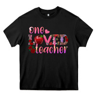 Black one loved teacher Heavy Core Tee - RanaPortraitStore
