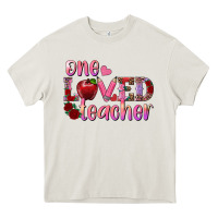 Cream one loved teacher Heavy Core Tee - RanaPortraitStore