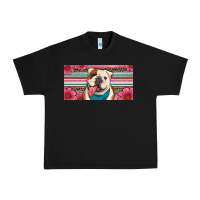 Black english bulldog floral license plate Urban Heavy Tee - Artiststas
