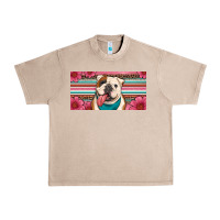 French Oak english bulldog floral license plate Urban Heavy Tee - Artiststas