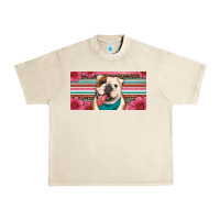 Sandshell english bulldog floral license plate Urban Heavy Tee - Artiststas