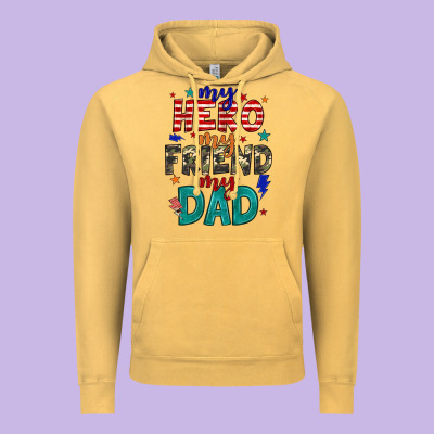 My Hero My Friend My Dad Vintage Hoodie Designed By Jahusdesignshop