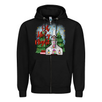 Black christmas church oh holy night Zipper Hoodie - MaliasSmallBusiness