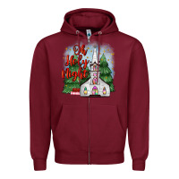 Burgundy christmas church oh holy night Zipper Hoodie - MaliasSmallBusiness