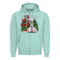 Seafoam christmas church oh holy night Zipper Hoodie - MaliasSmallBusiness