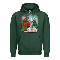 Sports Green christmas church oh holy night Zipper Hoodie - MaliasSmallBusiness