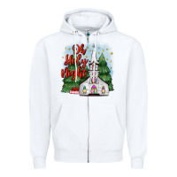 White christmas church oh holy night Zipper Hoodie - MaliasSmallBusiness