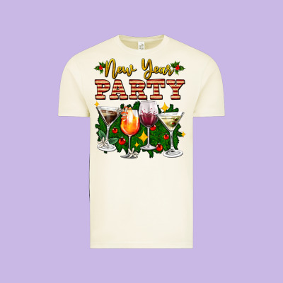 New Year Party Christmas Coctail Vintage Tee Designed By Adodesignshop