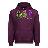 Mauve Wine Peace Love Crawfish Urban Hoodie - HowdyJamesFarm