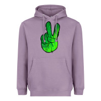 Lavender Green Peace Sign Heavyweight Hoodie - Jasminsmagicworld