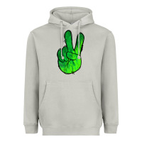Moon Dust Green Peace Sign Heavyweight Hoodie - Jasminsmagicworld