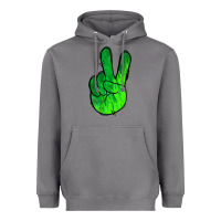 Storm Green Peace Sign Heavyweight Hoodie - Jasminsmagicworld