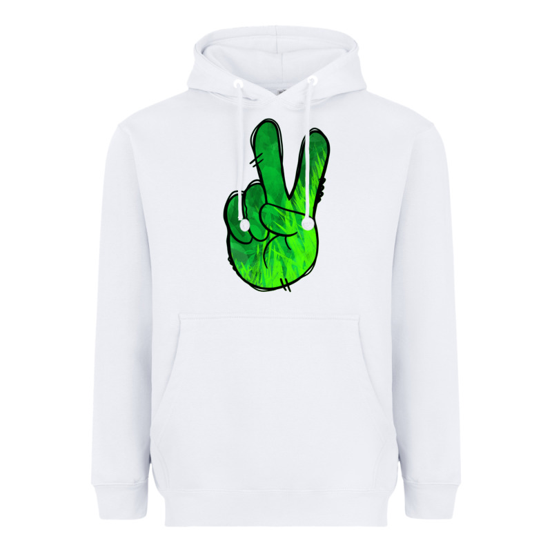Green Peace Sign Heavyweight Hoodie by Jasminsmagicworld | Teevron