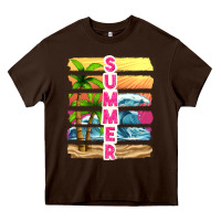 Chocolate Brown summer with background tbw Heavy Core Tee - texasbilliewilder