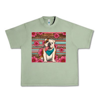 Oil Green british bulldog floral serape Urban Heavy Tee - Artiststas