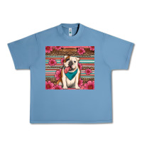Pebble Blue british bulldog floral serape Urban Heavy Tee - Artiststas