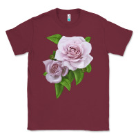 Burgundy Silver Lining Rose Classic Tee - LillyAllenDesigns