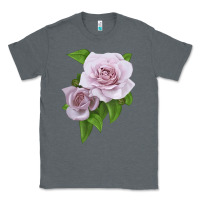 Charcoal Heather Silver Lining Rose Classic Tee - LillyAllenDesigns