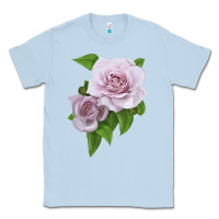 Dusty Blue Silver Lining Rose Classic Tee - LillyAllenDesigns