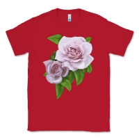 Red Silver Lining Rose Classic Tee - LillyAllenDesigns