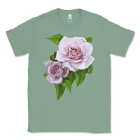 Sage Silver Lining Rose Classic Tee - LillyAllenDesigns