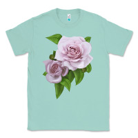 Seafoam Silver Lining Rose Classic Tee - LillyAllenDesigns