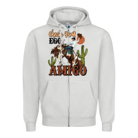 Dove Grey check your ego amigo rodeo cowboy Zipper Hoodie - MaliasSmallBusiness
