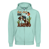 Seafoam check your ego amigo rodeo cowboy Zipper Hoodie - MaliasSmallBusiness