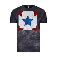 Cloud Black Glitter 4th Of July Seamless Pattern Vintage Tee - BundleAndBundleShop