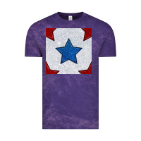 Cloud Purple Glitter 4th Of July Seamless Pattern Vintage Tee - BundleAndBundleShop