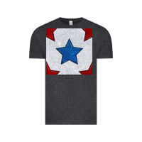 Vintage Black Glitter 4th Of July Seamless Pattern Vintage Tee - BundleAndBundleShop