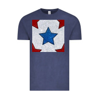 Vintage Denim Glitter 4th Of July Seamless Pattern Vintage Tee - BundleAndBundleShop