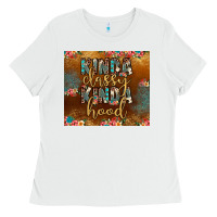 White kinda classy kinda hood Ladies Tee - JahusDesignShop