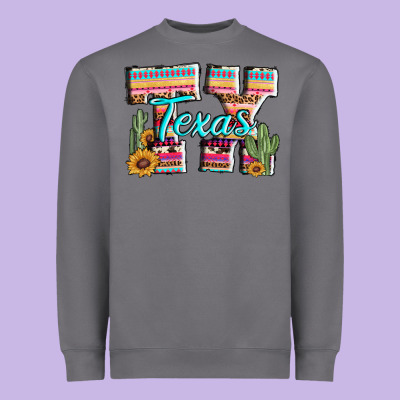 Texas Tx Aztec Cactus Leopard Heavyweight Sweatshirt Designed By Adodesignshop