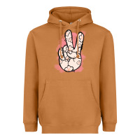 Meerkat Floral Peace Sign Heavyweight Hoodie - Jasminsmagicworld