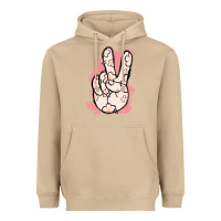 Mushroom Floral Peace Sign Heavyweight Hoodie - Jasminsmagicworld