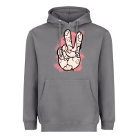 Storm Floral Peace Sign Heavyweight Hoodie - Jasminsmagicworld