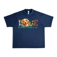 Navy love golden retriever Urban Heavy Tee - Artiststas