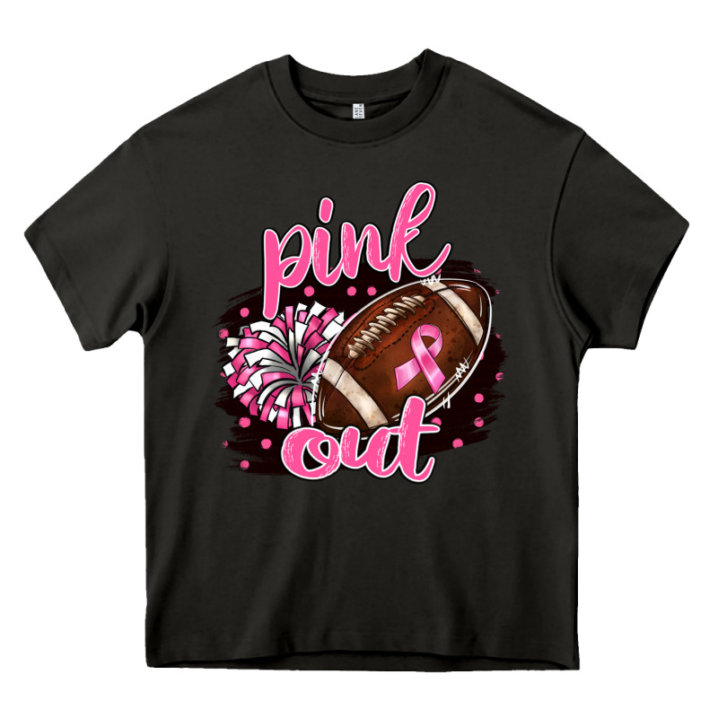 Pink Out Football Heavy Core Tee by BarkalooDesign | Teevron