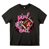 Asphalt pink out football Heavy Core Tee - BarkalooDesign