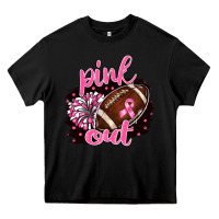 Black pink out football Heavy Core Tee - BarkalooDesign