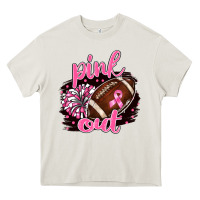 Cream pink out football Heavy Core Tee - BarkalooDesign