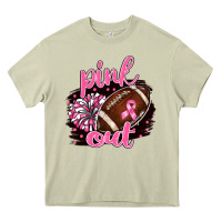 Mossy pink out football Heavy Core Tee - BarkalooDesign