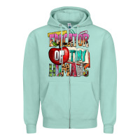 Seafoam educator of tiny humans Zipper Hoodie - NancyCooperArtShop