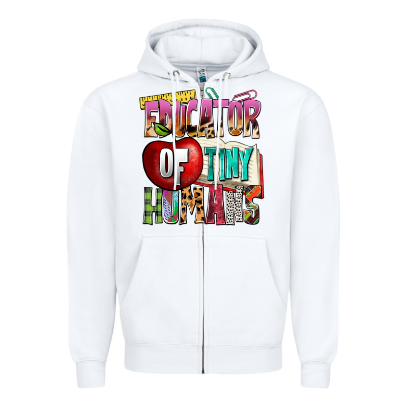 Educator Of Tiny Humans Zipper Hoodie by NancyCooperArtShop | Teevron